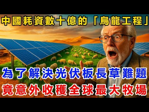 中國耗資數十億的「烏龍工程」！為了解決光伏板長草難題，竟意外收穫全球最大的沙漠牧場！