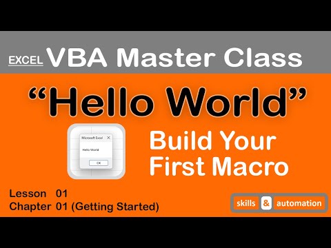 Build your first macro || Excel VBA Master Class || 1.1