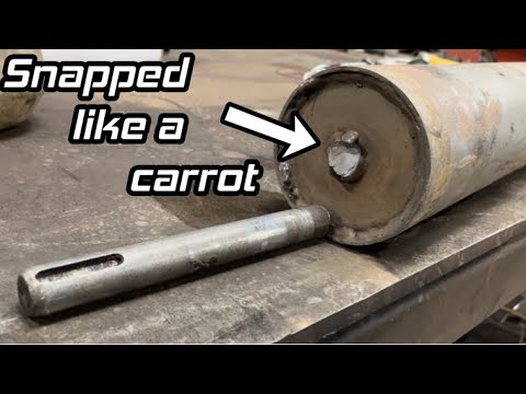 Replacing broken shaft in conveyor roller.