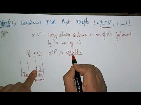 Pushdown Automata | PDA | Example | Part-1/2  | TOC | Lec-82 | Bhanu Priya
