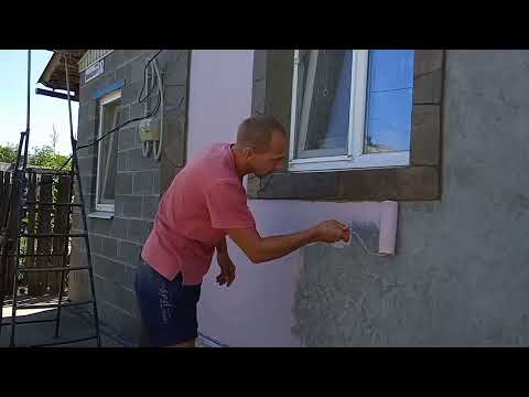 Отделка фасада плиточным клеем