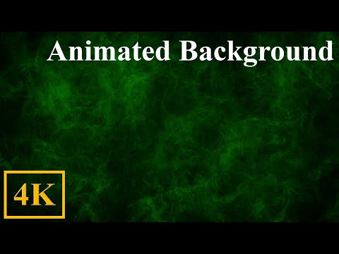 4K Video (1 hour) green smoke on black background – animated