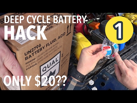 DEEP CYCLE BATTERY HACK?! Fix $400 battery for $20?! (Part 1)