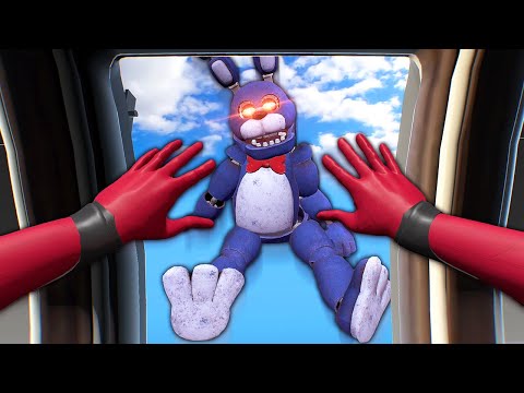 Throwing FNAF Animatronics Off a Plane - Boneworks VR Multiplayer