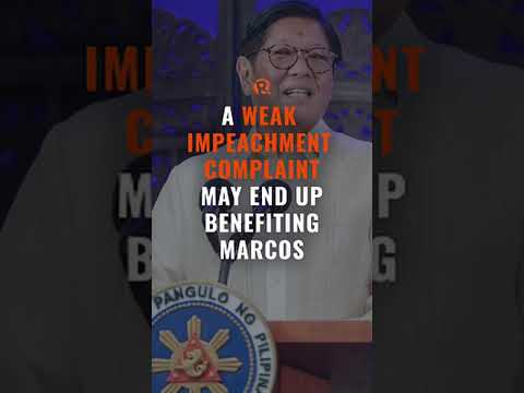 The impeachment complaint vs Marcos is poorly written