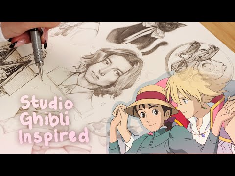 SKETCH WITH ME! | 4K Studio Ghibli Themed Sketching