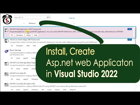 Create Asp.Net Web Application in Visual Studio 2022 with Installation