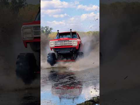 Free bath from Little Red Express Plant Bamboo TRUCKS GONE WILD weekend #megatruck #mudbog #offroad