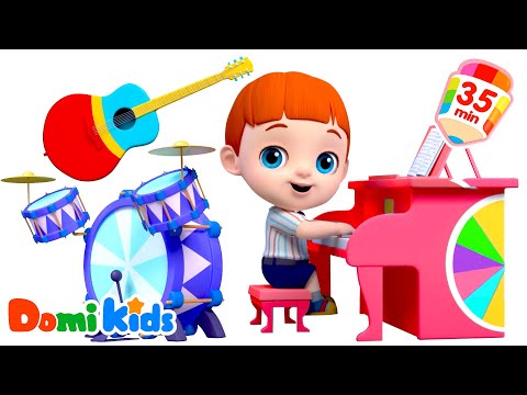 最神奇的樂器探索之旅！🥁🎹 | 美妙的旋律🎵 | 最熱門動畫 | 卡通 | 寶寶認知游戲 | 🧩寶貝多米益智