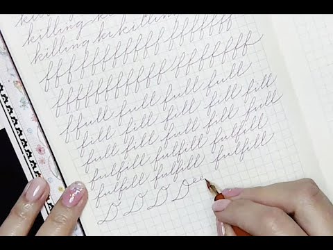 Part 2: Writing with Palmer Method cursive (numbers, uppercase and lowercase). No talking ASMR