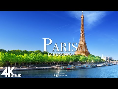 Paris, France 4K Scenic Relaxation Film Paris Drone Scenery with Calming Music
