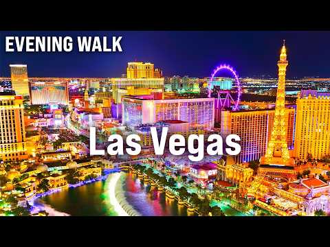 LAS VEGAS Sunset Walk 2025 🌇 The Strip & Downtown Vegas Night Walking Tour [4K|60fps]