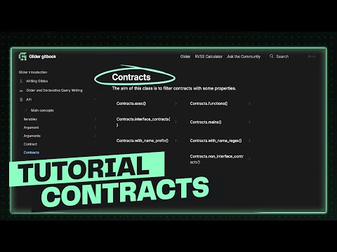 Glider Tutorial: Contacts
