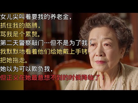“把妳的養老金給我！”女兒尖叫著，拽著我的胳膊……結果她卻被铐著手铐帶走了！