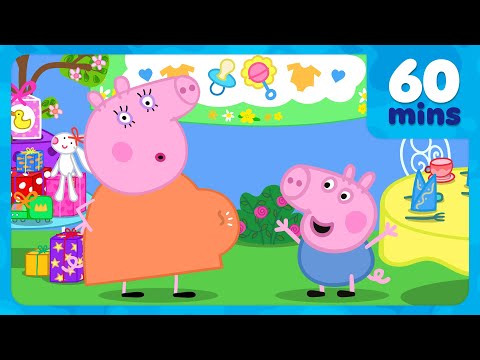 George Pig Celebrates Baby Evie ๐ฅณ Mummy Pigs Baby Shower ๐ Peppa Pig Full Episodes | 1 Hour