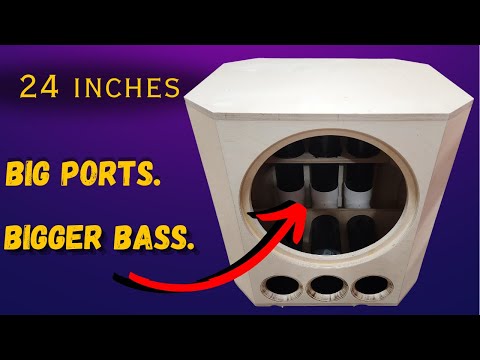 I built a UNIQUE 24 inch subwoofer.