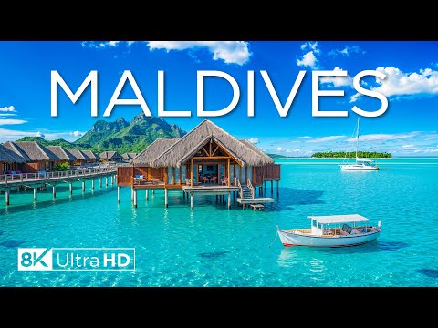 Maldives 8K Ultra HD – Paradise Islands with Crystal Lagoons, White Sands & Sunset Serenity