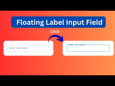 How to Create Floating Label Input Field using HTML CSS| Floating Label Animation @codinghacks130