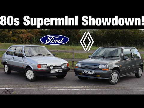 Ford Fiesta Mk2 vs Renault 5 - 80s Supermini Shootout! (1988 Fiesta 1.4S & 1989 Supercinq Monaco)
