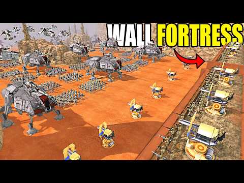 Can Clone Wars WALL FORTRESS Hold VS 5,000 CLONE ARMY Invasion?! - Men of War: Star Wars Mod