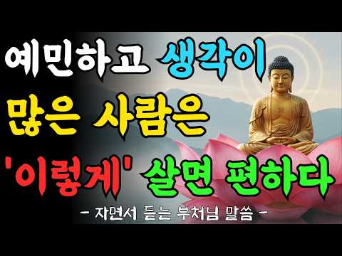 예민하고 생각이 많다면 그 사람은 이렇게 살아야 편하게 됩니다ㅣ부처님말씀 ㅣ생각이많은사람 ㅣ마음챙김 ㅣ불안한마음
