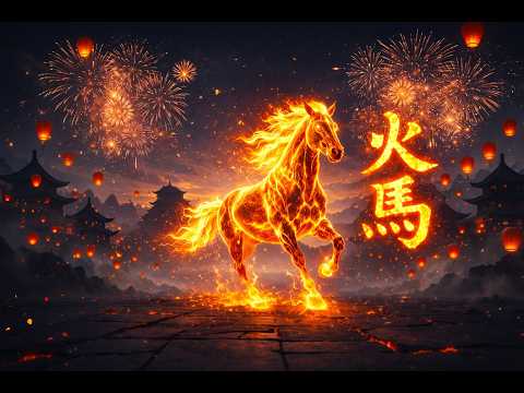 Fire Horse Canvas Art | Lunar New Year Decor for Prosperity