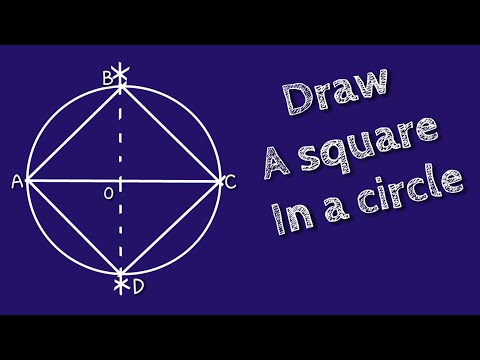 How to draw a square inscribed in a circle. shsirclasses.