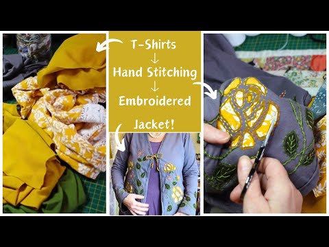 Transforming Thrifted T-Shirts into a Beautiful Hand-Stitched Jacket