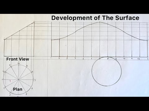 How To Develop A Truncated Cylinder || Development Of a Truncated Cylinder .