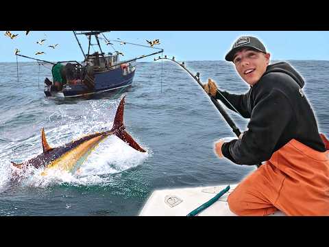 Big Tuna are Swimming Under these Commercial Boats...