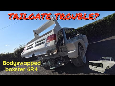 Finishing the tailgate on the bodyswapped boxster metro 6r4