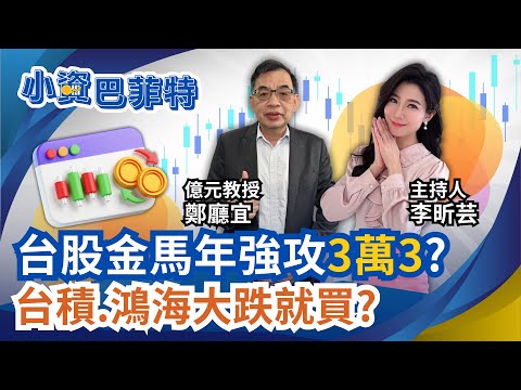 台積.鴻海選誰? 鄭廳宜:台股2026年攻3萬3! 權值股大跌大買? 鄭廳宜:台積目標2000元｜【小資巴菲特】94要賺錢 李昕芸feat.鄭廳宜