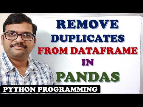 REMOVE DUPLICATES FROM DATAFRAME IN PANDAS