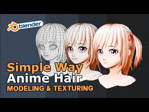 Blender tutorial modeling and texturing Anime Hair Today