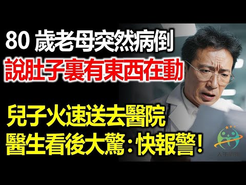 80老母親突然病倒，說肚子裏有東西，家人火速送去醫院，醫生看到檢查報告驚呆：快報警！