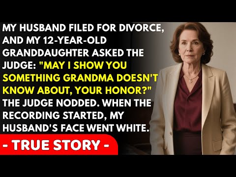 At my divorce hearing, my 12-year-old granddaughter played a recording — The entire courtroom wen...