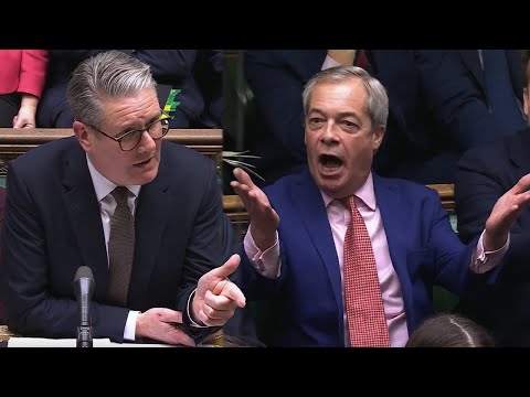 Labour goes BERSERK as Nigel Farage RIPS INTO Starmer at PMQs