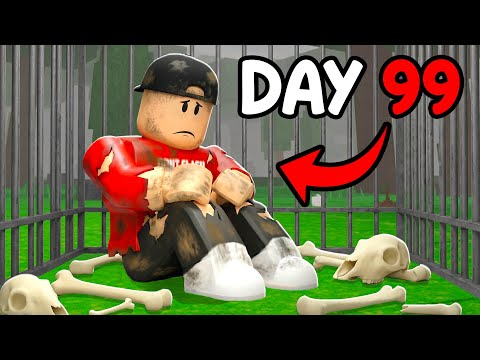I Survived In A CAGE for 99 Nights!