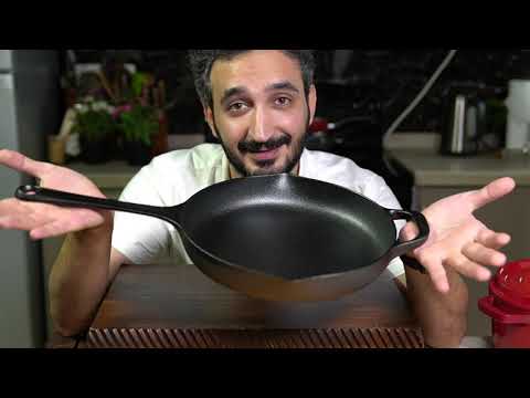 cast iron skillet طريقة تنظيف قدور الحديد الزهر والعنايه بها