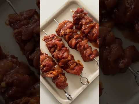BANG BANG chicken skewers in the air fryer in 30 minutes #recipe #shorts