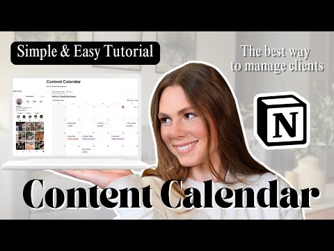 Easy Content Calendar Notion Tutorial 💻🤍 | How to use Notion as a Social Media Manager