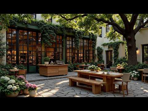Quiet Garden Cafe Jazz 🌿 Smooth Jazz and Tranquil Nature Ambience for Work, Study and Relaxation