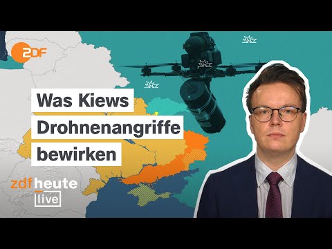 Militärexperte über Angriffe in Russland: So hart treffen ukrainische Drohnen Putin | ZDFheute live