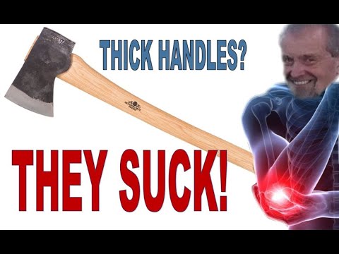 Axe Handles Thickness, Shock and Injury. Why you MUST thin your axe handle!