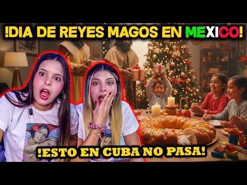 CUBANOS PARTIENDO LA ROSCA de REYES en MÉXICO *por primera vez*