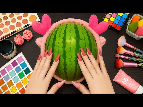 ASMR Makeup on Watermelon (No Talking)