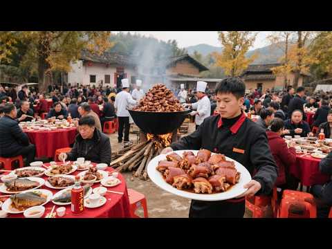 随100跑到山东农村吃大席  传统婚礼接地气，500块20个菜一个汤惊呆了【我是忐忑妞】