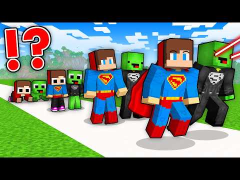 JJ and Mikey : SUPERMAN vs ULTRAMAN SUPERHERO Life Cycle Evolution Battle in Minecraft - Maizen