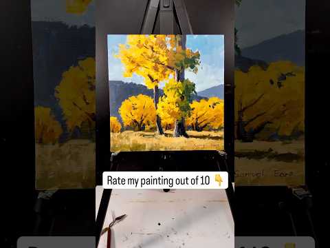 Autumn Trees Acrylic Painting #art  #autumncolors #acrylicpainting