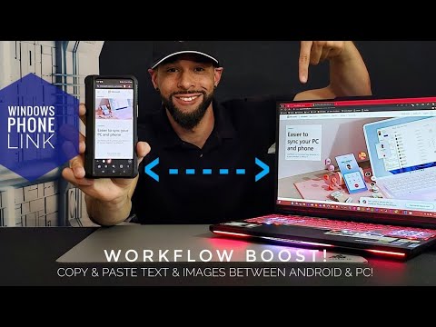 ●Microsoft Window's Phone Link | How To Copy & Paste Between Android & Windows!